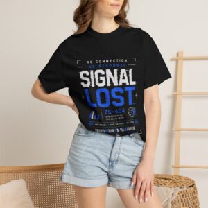 signal lost graphic t shirt — tech vintage 'no response' streetwear