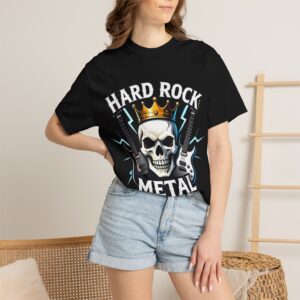 hard rock metal skull t shirt — king skull & guitars graphic tee