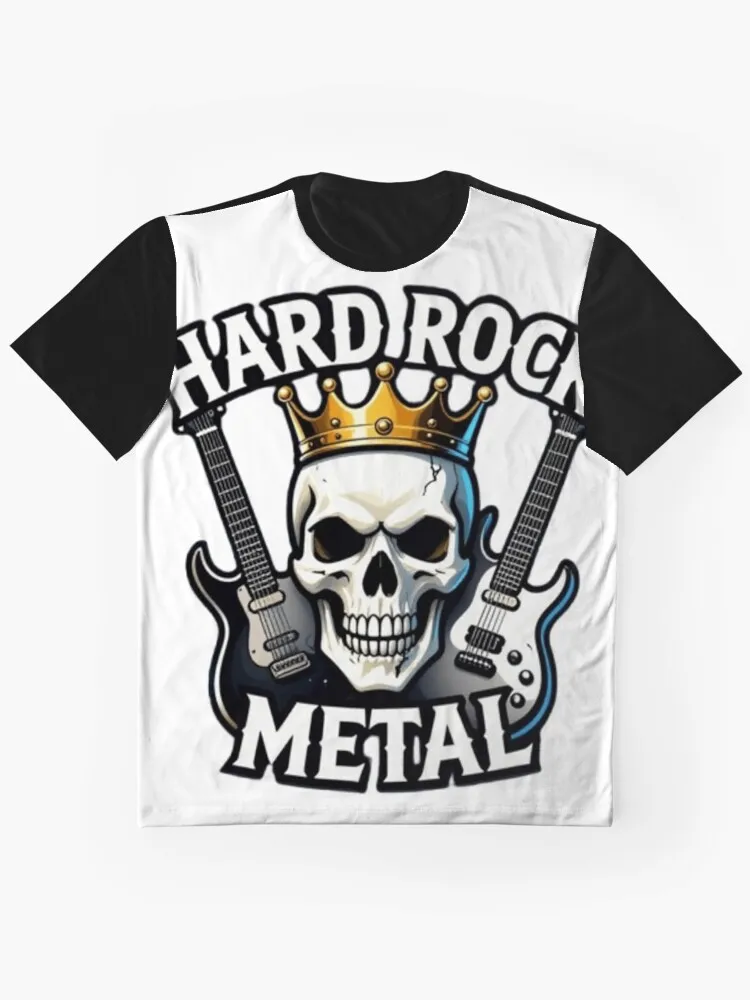 hard rock metal king skull with electric guitars graphic t shirt hard rock metal king skull with electric guitars graphic t shirt