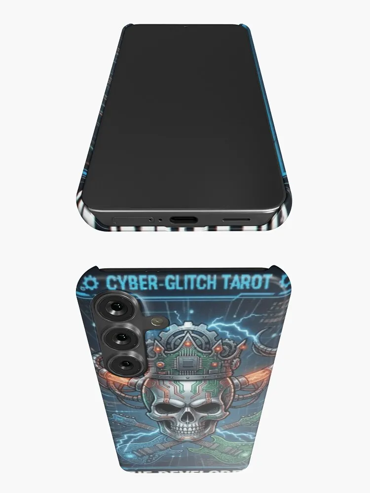 cyber tarot the developer card glitch aesthetic samsung galaxy phone case cyber tarot the developer card glitch aesthetic samsung galaxy phone case