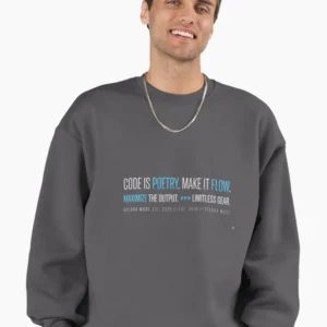 code is poetry make it flow minimalist coding motivation pullover sweatshirt