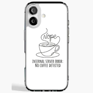 funny programmer humor: internal server error no coffee detected iphone case