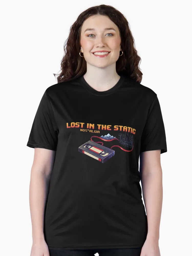 Nostalgia & Retro Synthwave Vibe Active T-Shirt - Image 2