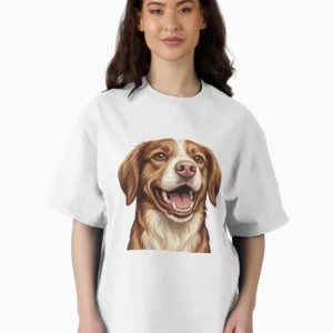 happy golden retriever oversized t shirt
