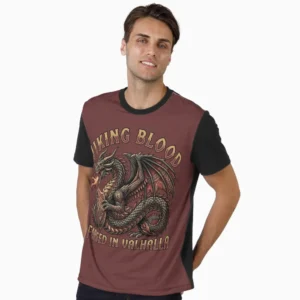 viking blood forged in valhalla norse dragon shield