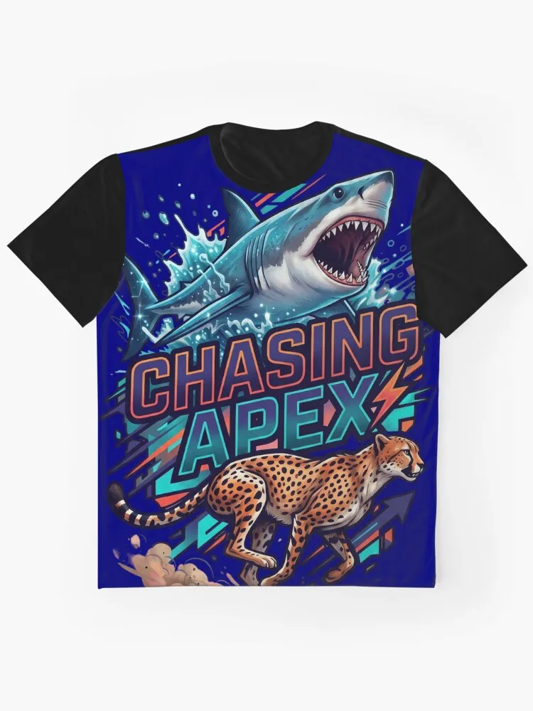 chasing apex predator great white shark and cheetah motivation graphic t shirt chasing apex predator great white shark and cheetah motivation graphic t shirt