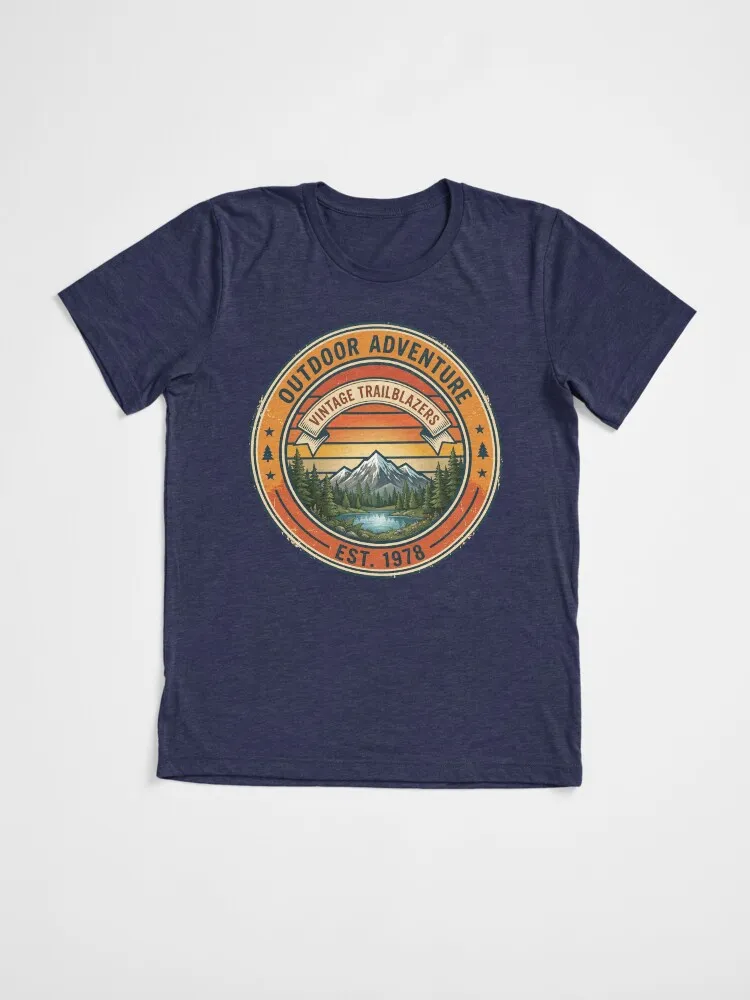 retro sunset mountain badge – vintage adventure nature design retro sunset mountain badge – vintage adventure nature design