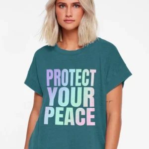 protect your peace – self care motivational typography