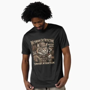 professor whiskers – victorian detective cat vintage design
