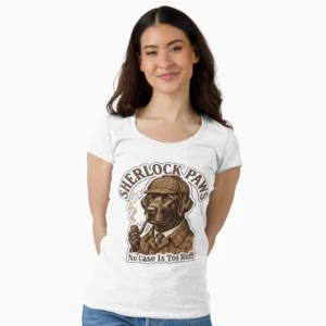 sherlock paws dog detective no case is too ruff vintage labrador